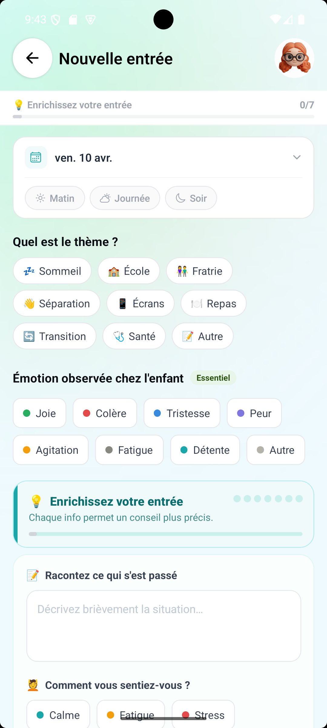 Journal émotionnel ZenFamy